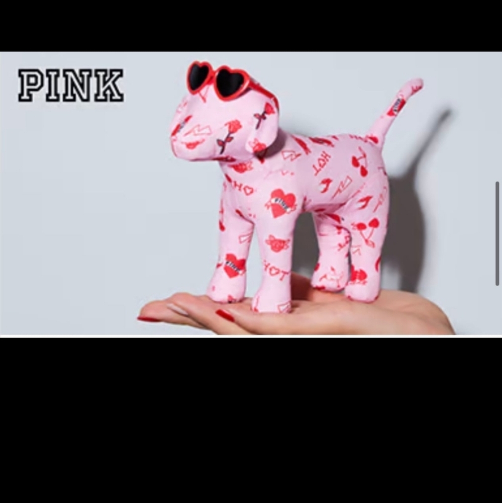 Pink 2025 Valentines Day Dog with sunglasses - Picture 2 of 4